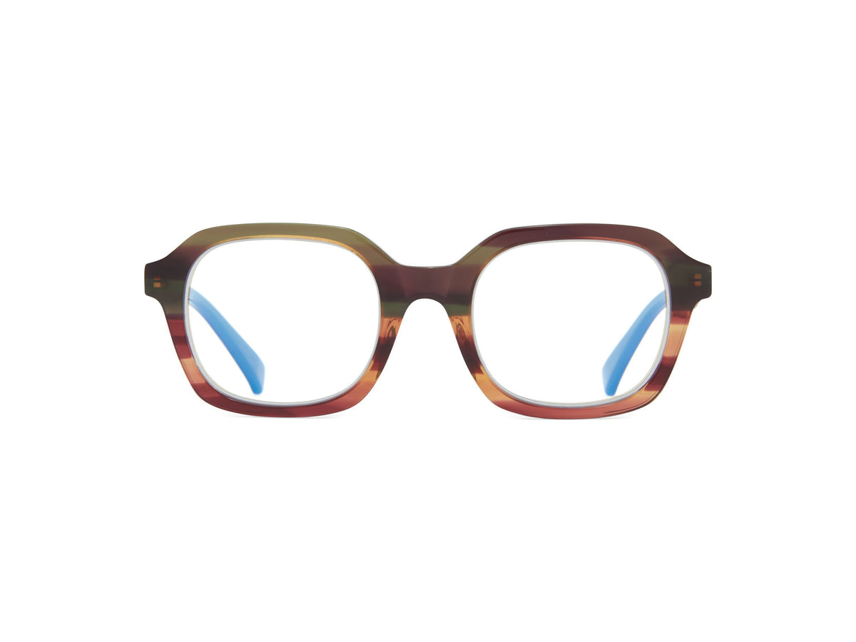 Signature Collection Readers - Eddie - Tortoise/Teal / 1.25 - Blue Light Filtering Readers