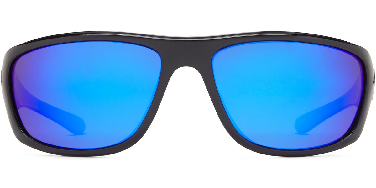 Striper - Shiny Black/Gray Lens/Blue Mirror - Polarized Sunglasses