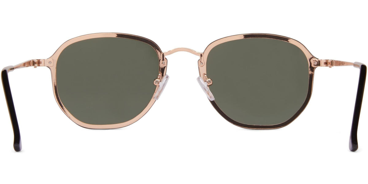 Amalfi Polarized - Gold Metal/Green Lens - Polarized Sunglasses