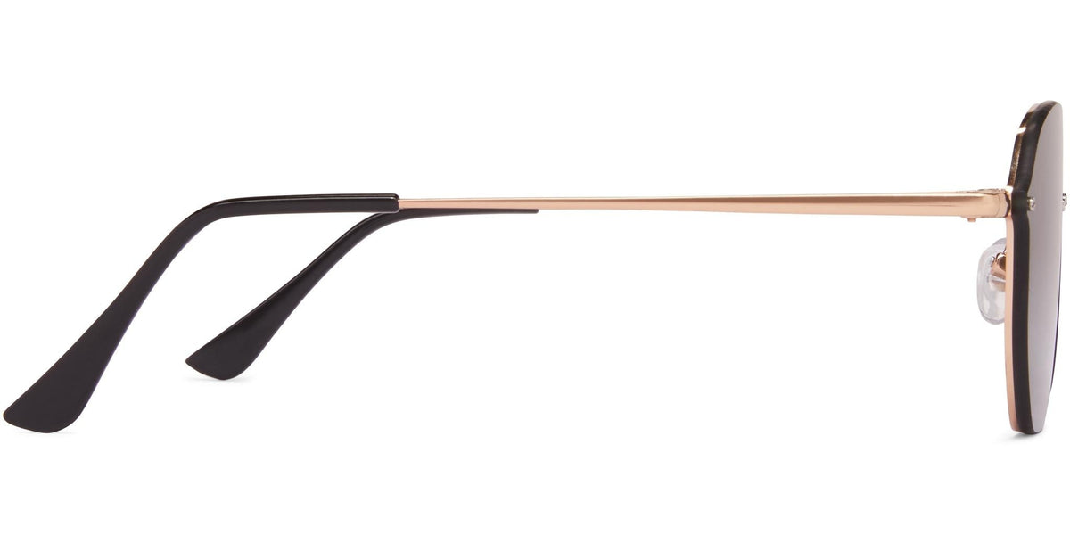 Amalfi Polarized - Gold Metal/Green Lens - Polarized Sunglasses