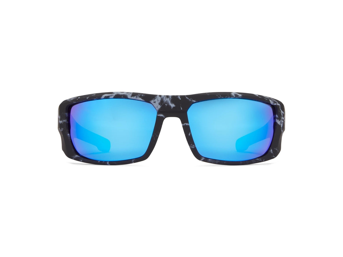 Bayou - Black Stormcloud/Gray Lens/Blue Mirror - Polarized Sunglasses