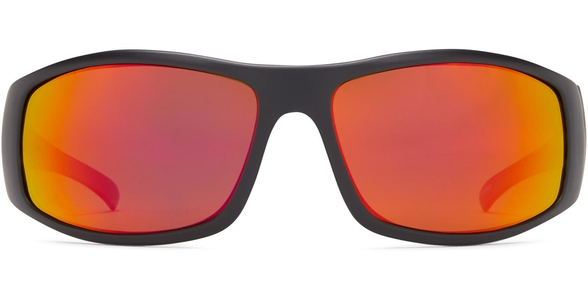 Bluefin - Matte Black/Brown Lens/Red Mirror - Polarized Sunglasses