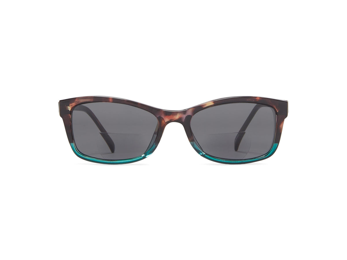 Bora Bifocal - Tortoise/Teal/Gray Lens / 1.25 - Reading Sunglasses