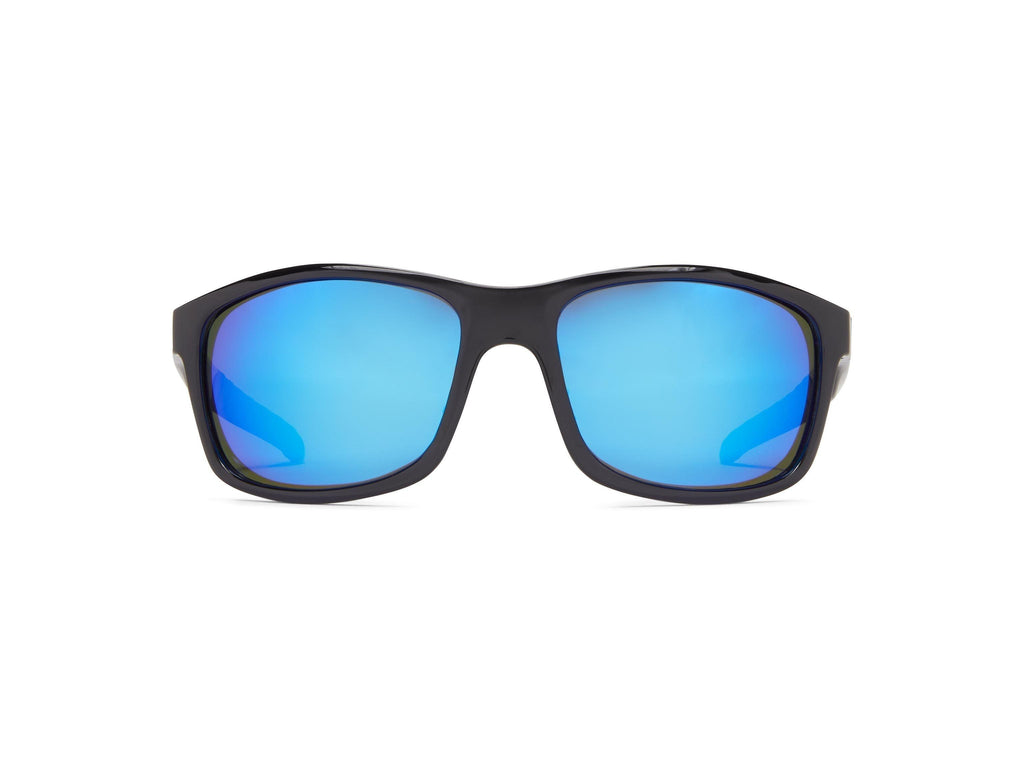 Buoy - Shiny Black/Gray Lens/Blue Mirror - Polarized Sunglasses