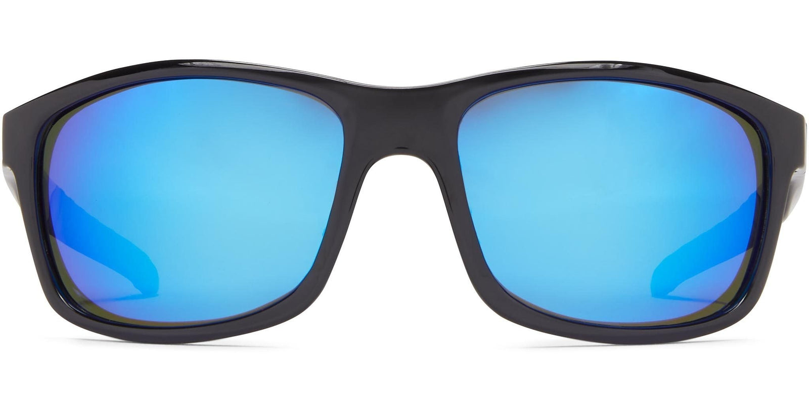 Buoy - Shiny Black/Gray Lens/Blue Mirror - Polarized Sunglasses