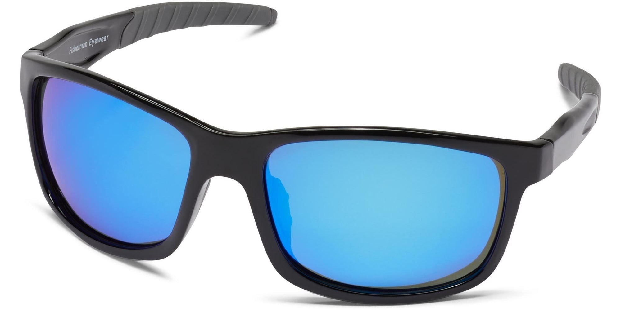 Buoy - Shiny Black/Gray Lens/Blue Mirror - Polarized Sunglasses