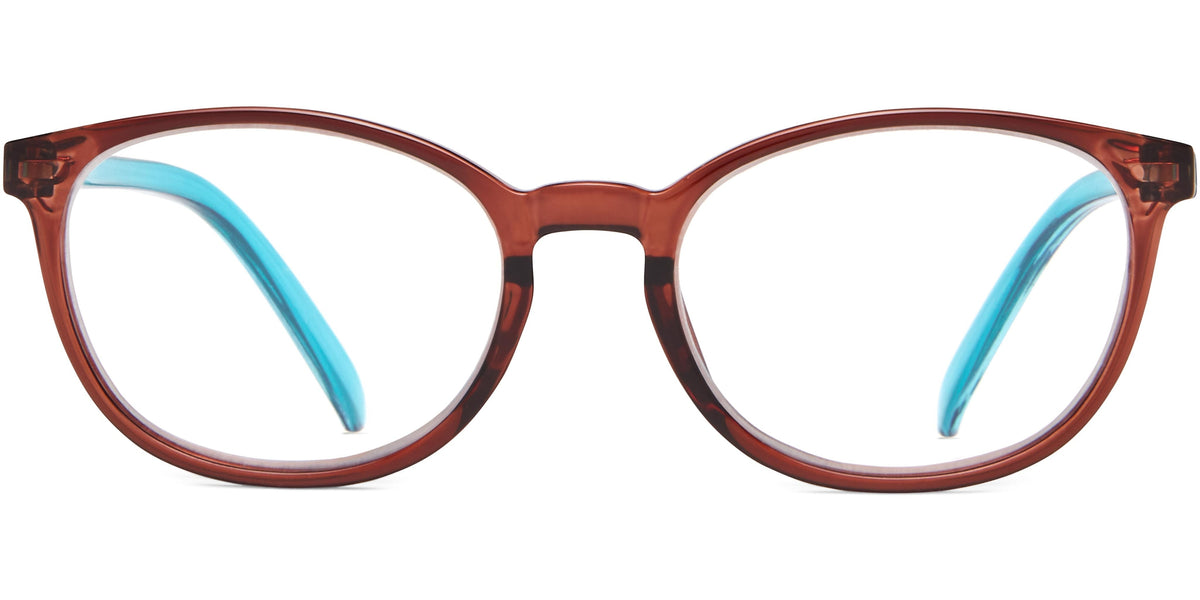 Callie - Brown/Turquoise / 1.25 - Reading Glasses
