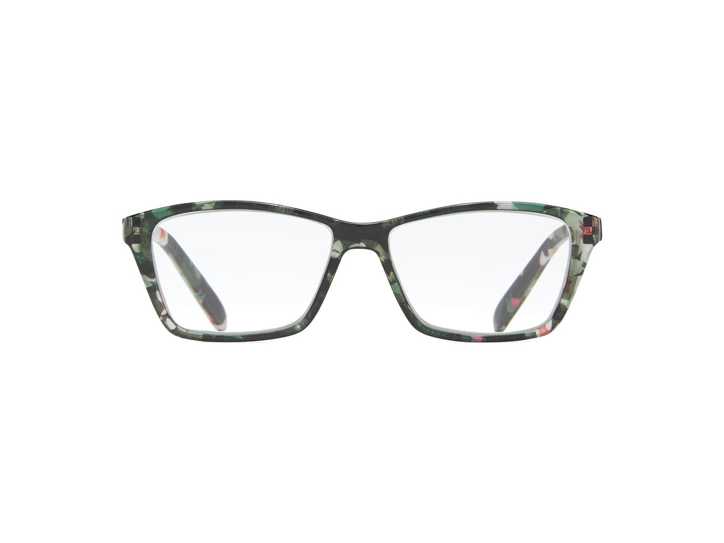 Camila - Black/Pink Floral / 1.25 - Reading Glasses