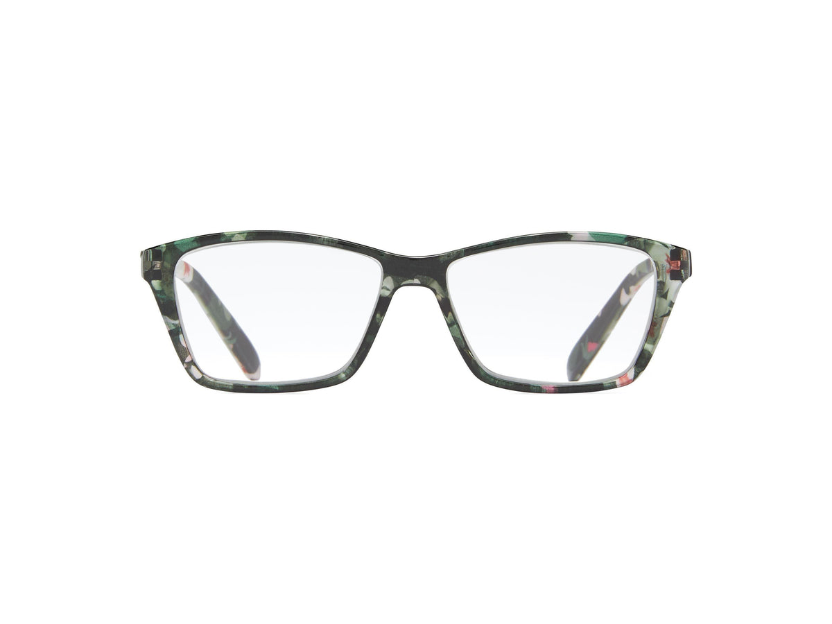 Camila - Black/Pink Floral / 1.25 - Reading Glasses