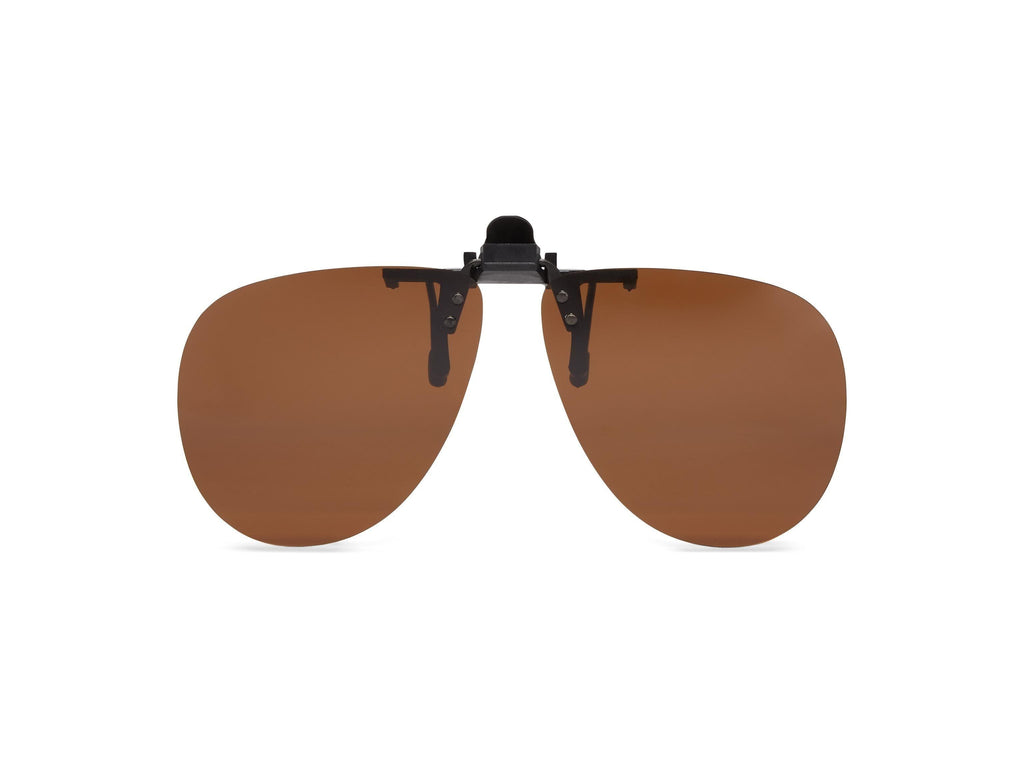 Clip-&-Flip Aviator - Brown Lens - Polarized Sunglasses