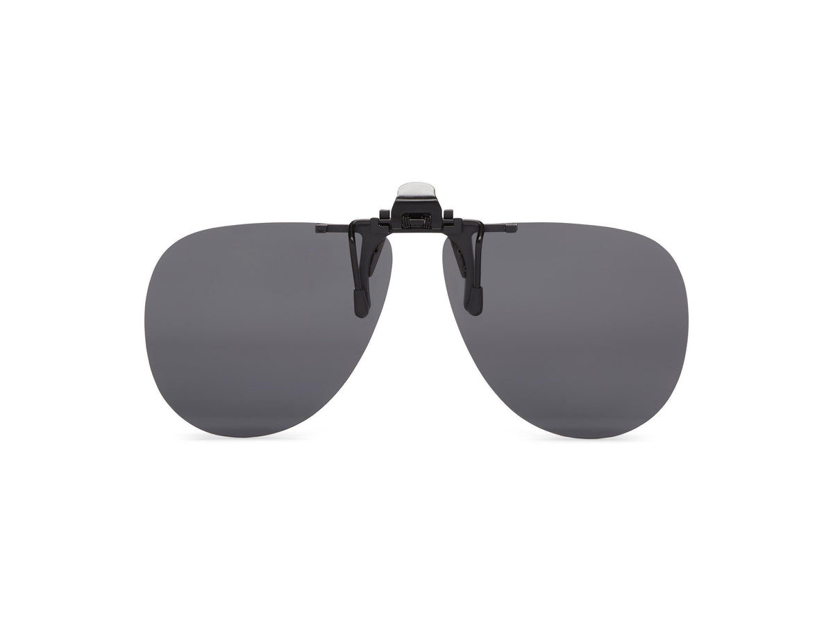 Clip-&-Flip Aviator - Gray Lens - Polarized Sunglasses