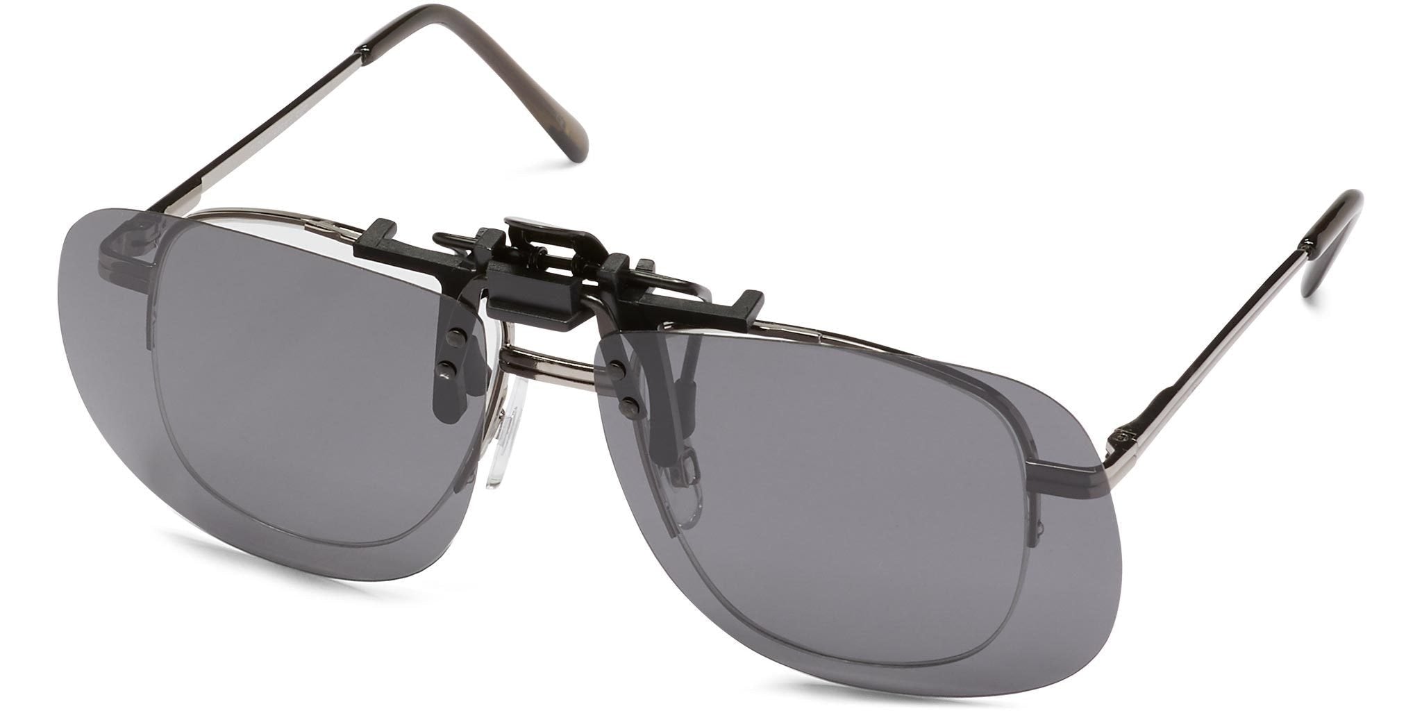 Fisherman Eyewear 8FCO Clip On Original Black Square Frame Polarized Sunglasses