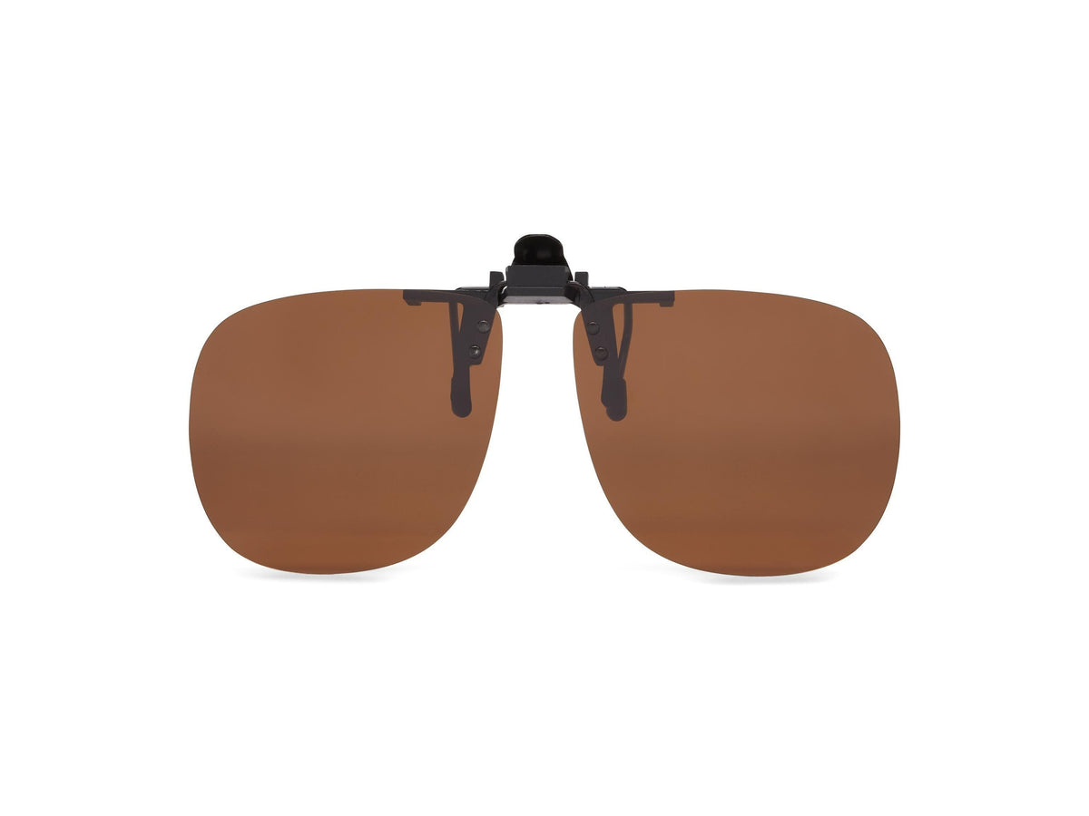 Clip-&-Flip Square - Brown Lens - Polarized Sunglasses
