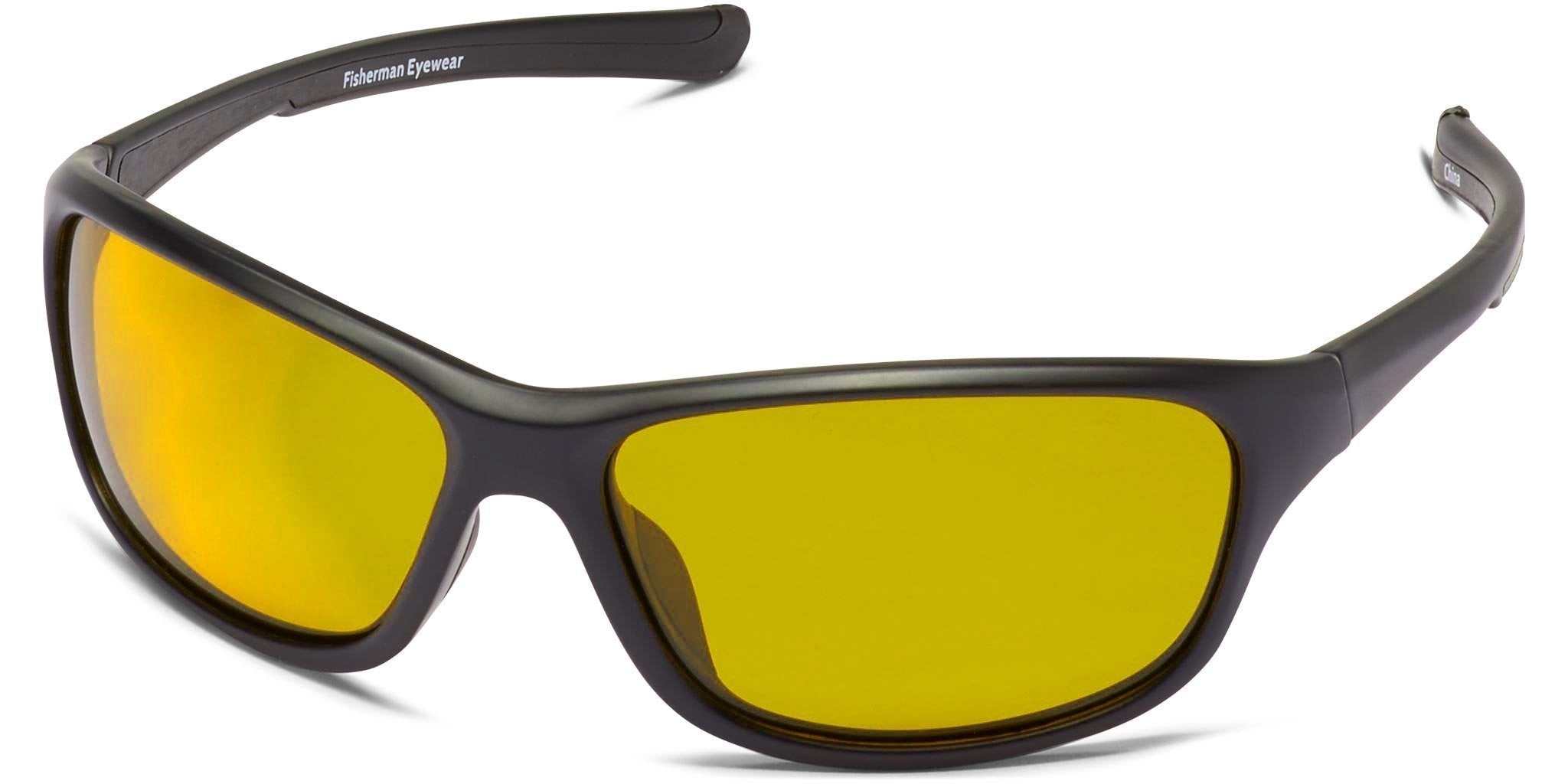 Fisherman Eyewear Cruiser Sunglasses Shiny Black/ Grey Lens