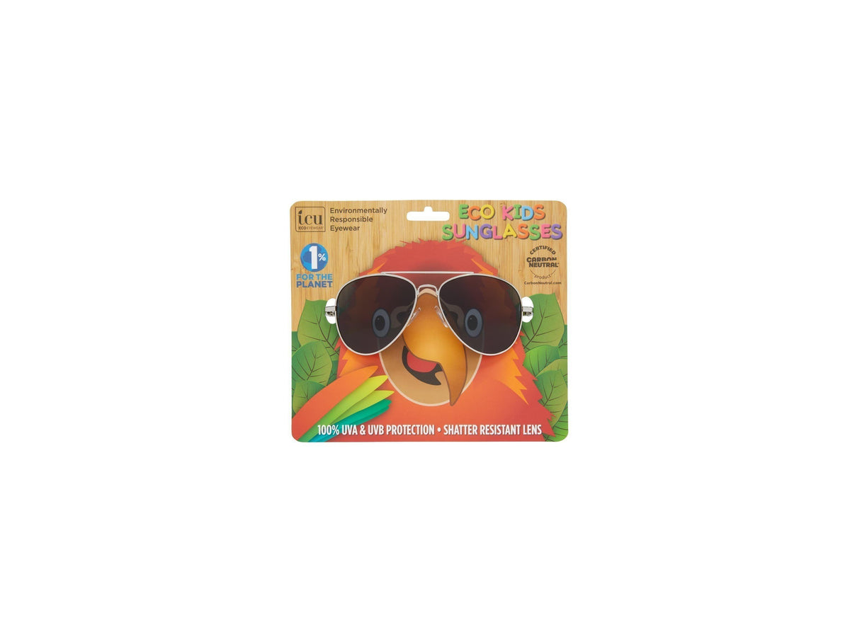 Eco Kids Sun - Pilot - Silver Metal/Gray Lens - Sunglasses