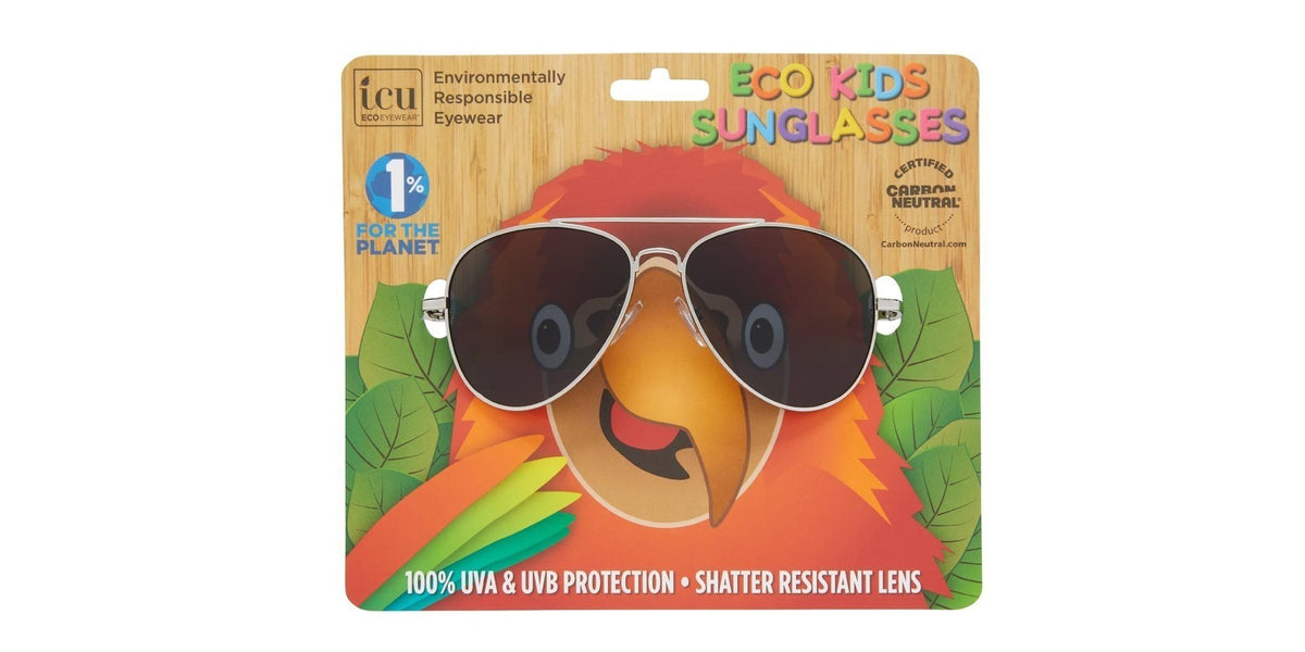 Eco Kids Sun - Pilot - Silver Metal/Gray Lens - Sunglasses