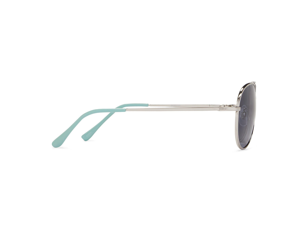 Eco Kids Sun - Pilot - Silver Metal/Gray Lens - Sunglasses