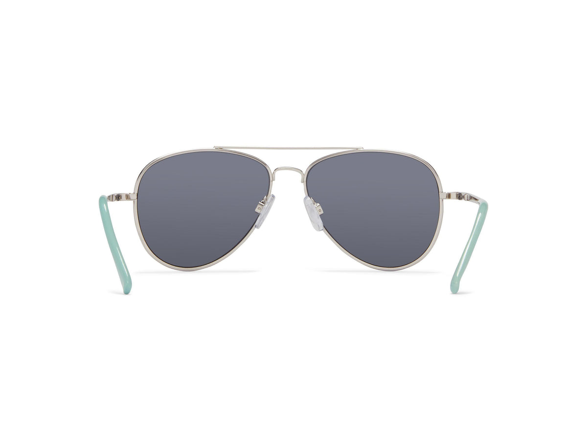 Eco Kids Sun - Pilot - Silver Metal/Gray Lens - Sunglasses