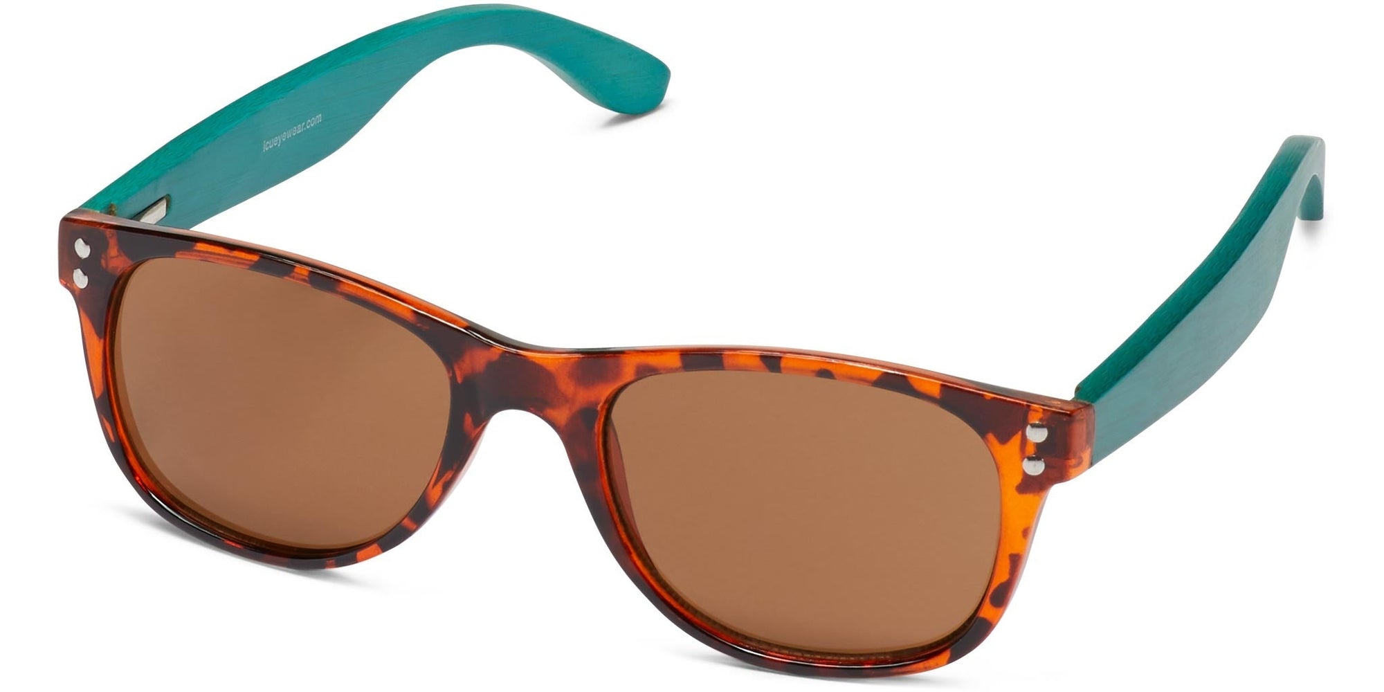 Genoa - Tortoise/Teal Bamboo / Brown Lens - Sunglasses