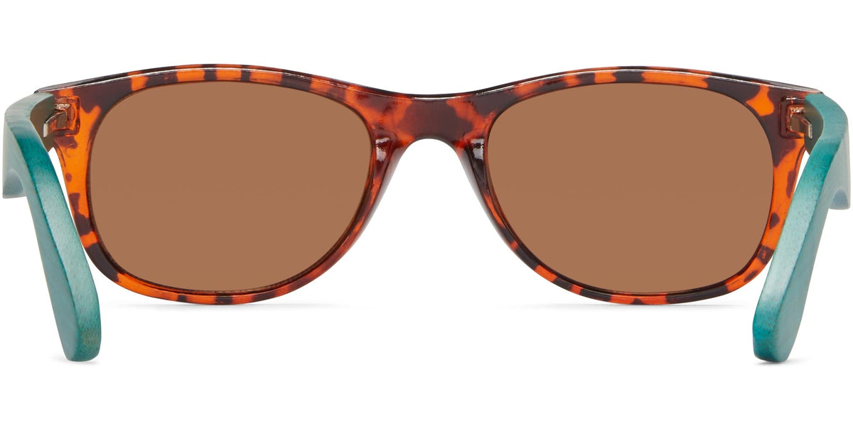 Genoa - Tortoise/Teal Bamboo / Brown Lens - Sunglasses