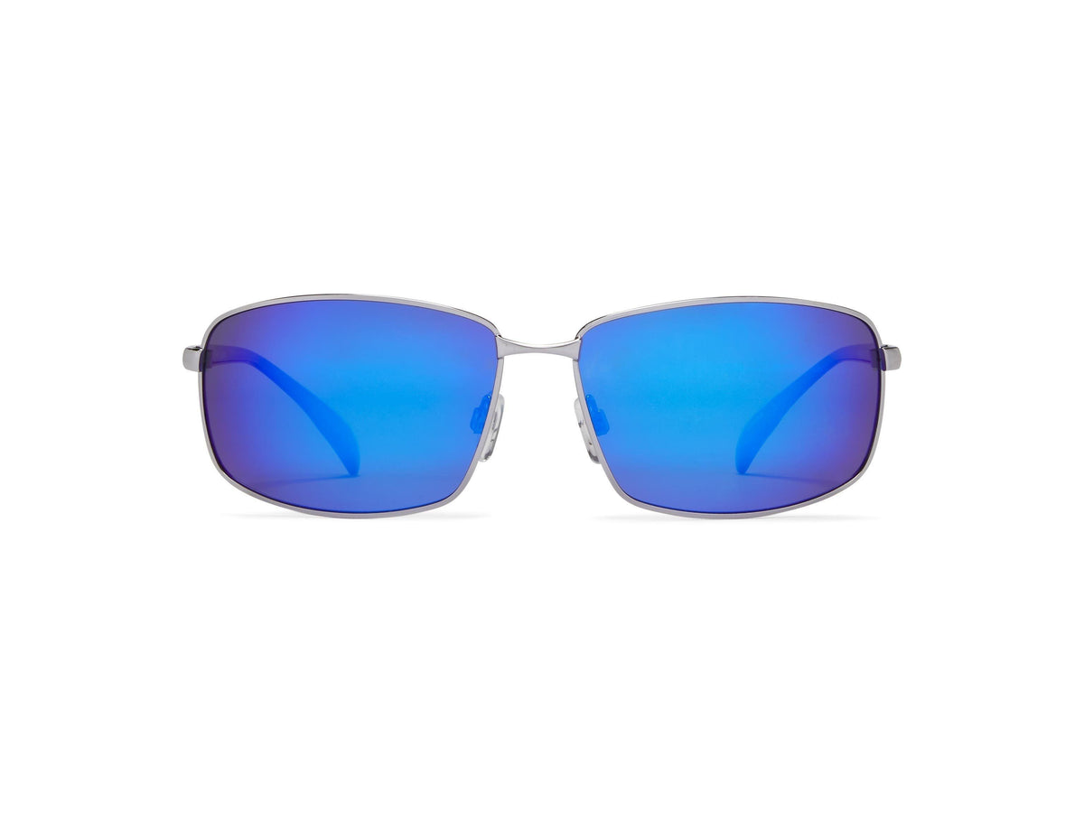 Harbor - Shiny Gunmetal/Gray Lens/Blue Mirror - Polarized Sunglasses