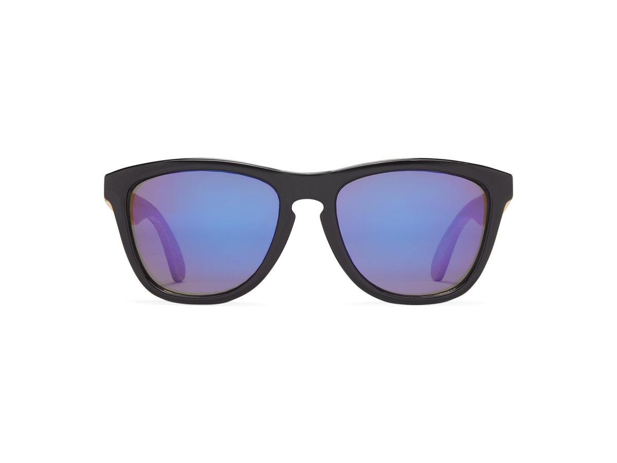 Istanbul - Shiny Black/Gray Lens/Blue Mirror - Sunglasses