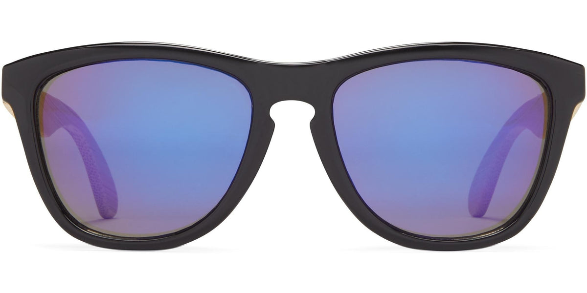 Istanbul - Shiny Black/Gray Lens/Blue Mirror - Sunglasses