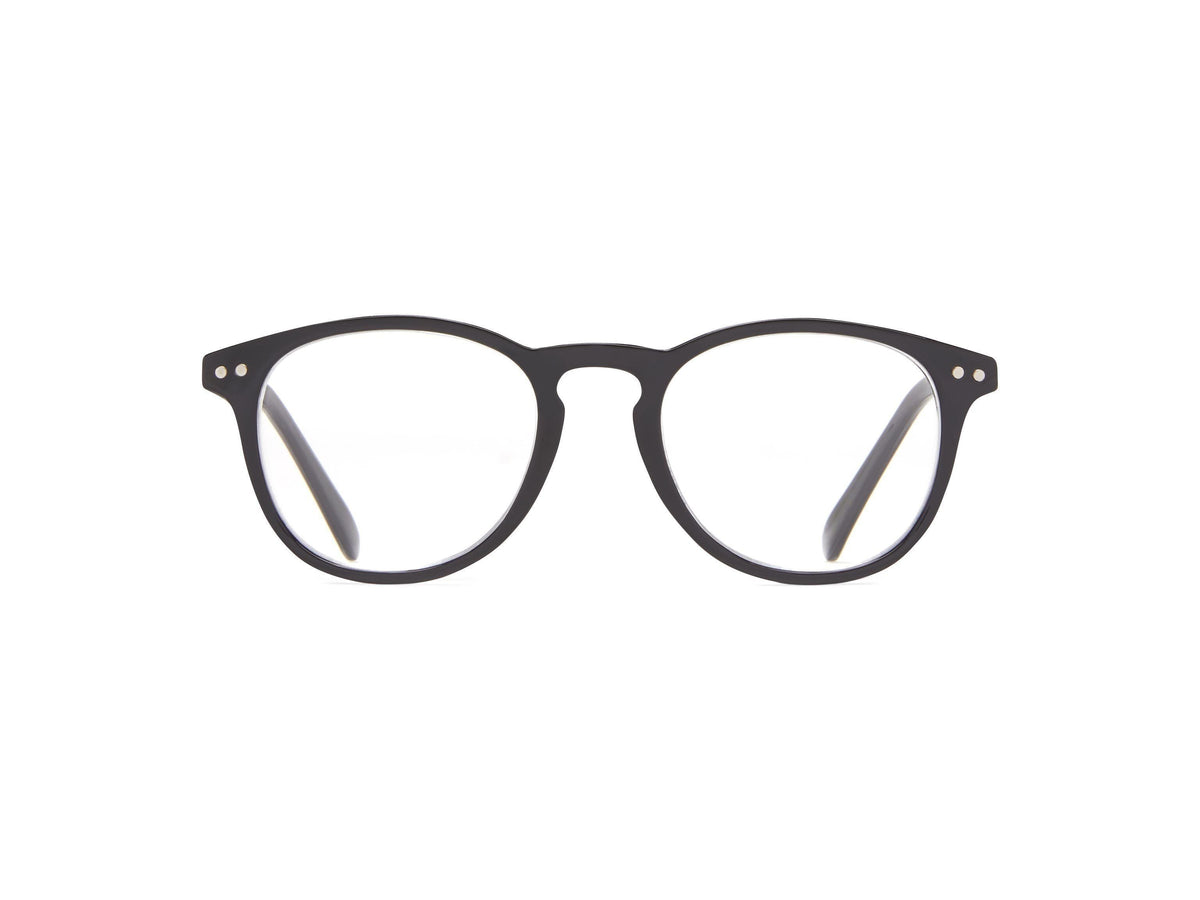 Limerick - Clear with Black / 1.25 - Reading Glasses