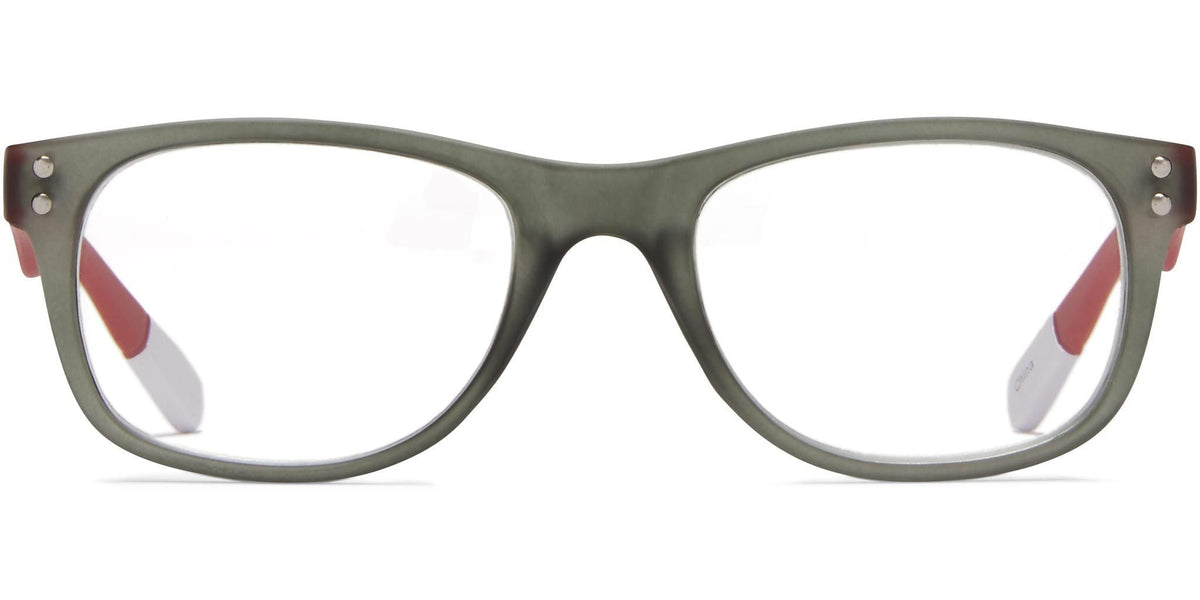 Lucerne - Grey with Red / 1.25 - Reading Glasses