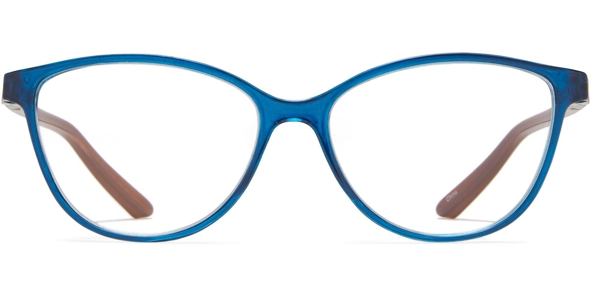 Morelia - Blue with Brown / 1.25 - Reading Glasses
