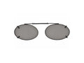 Oval Spring Clip-on - Black/Gray Lens - Sunglasses