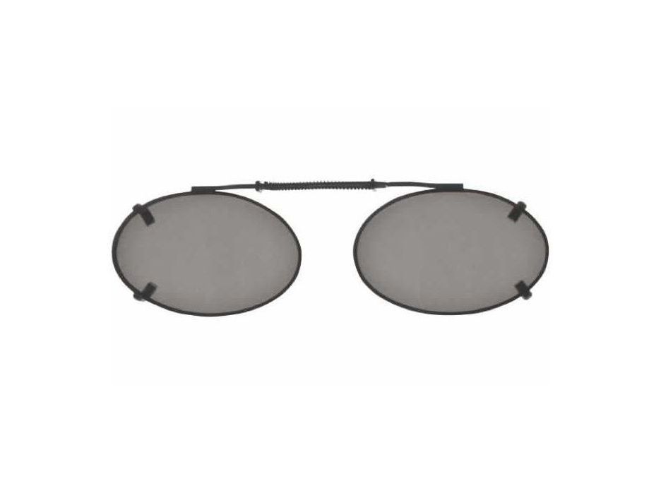 Oval Spring Clip-on - Black/Gray Lens - Sunglasses