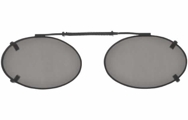 Oval Spring Clip-on - Black/Gray Lens - Sunglasses
