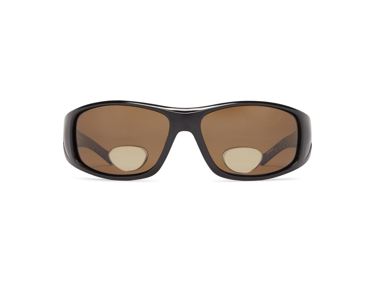 Polar View Bifocal - Shiny Black/Brown Lens / 2 - Polarized Sunglasses
