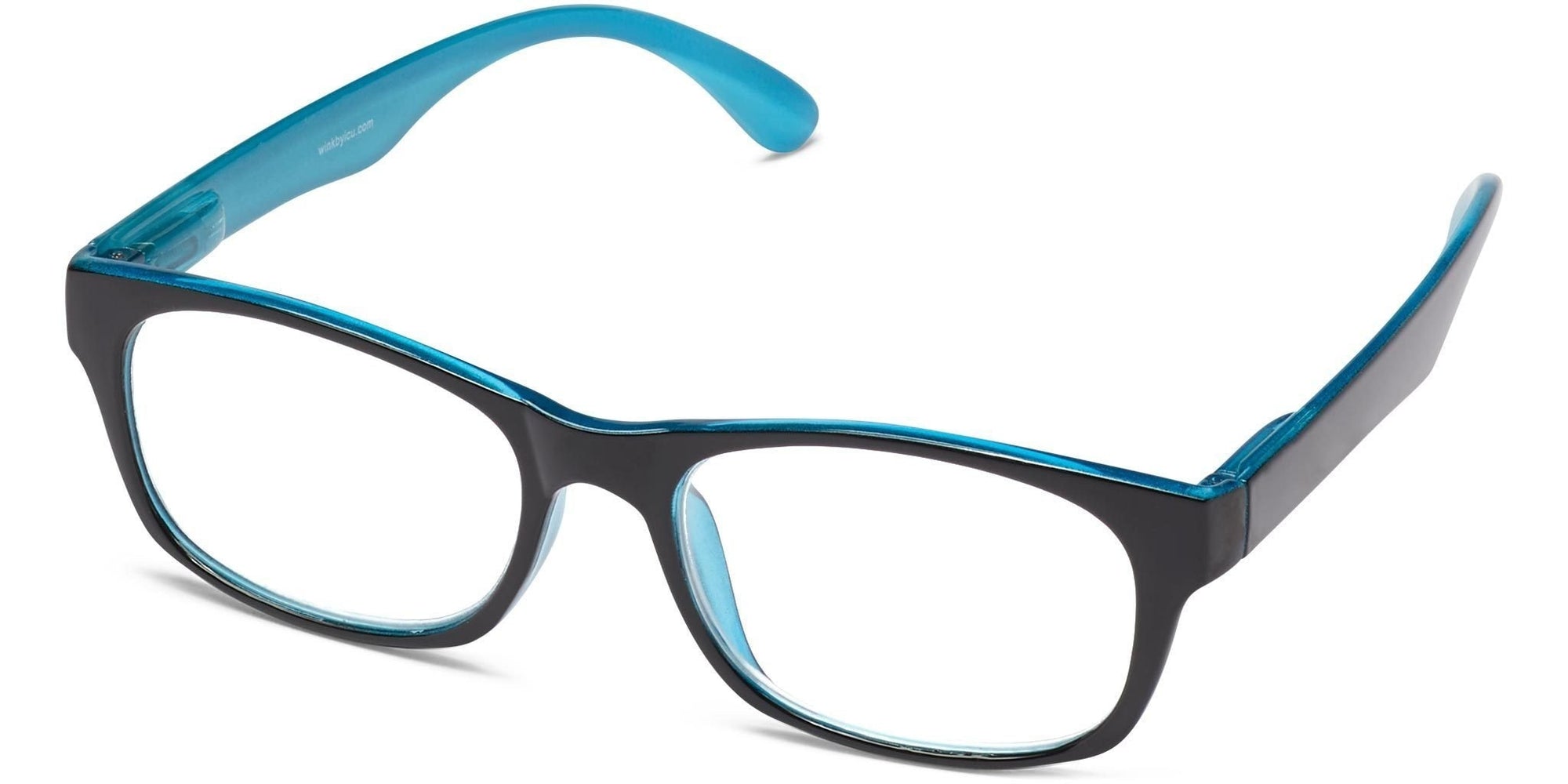 Ramona - Black and Turquoise / 1.25 - Reading Glasses