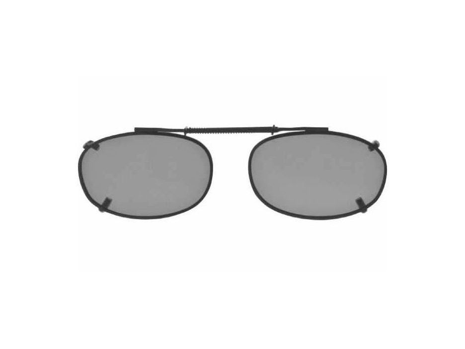 Rectangle Spring Clip-on - Black/Gray Lens - Sunglasses