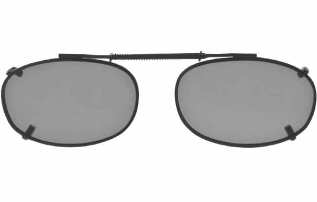 Rectangle Spring Clip-on - Black/Gray Lens - Sunglasses