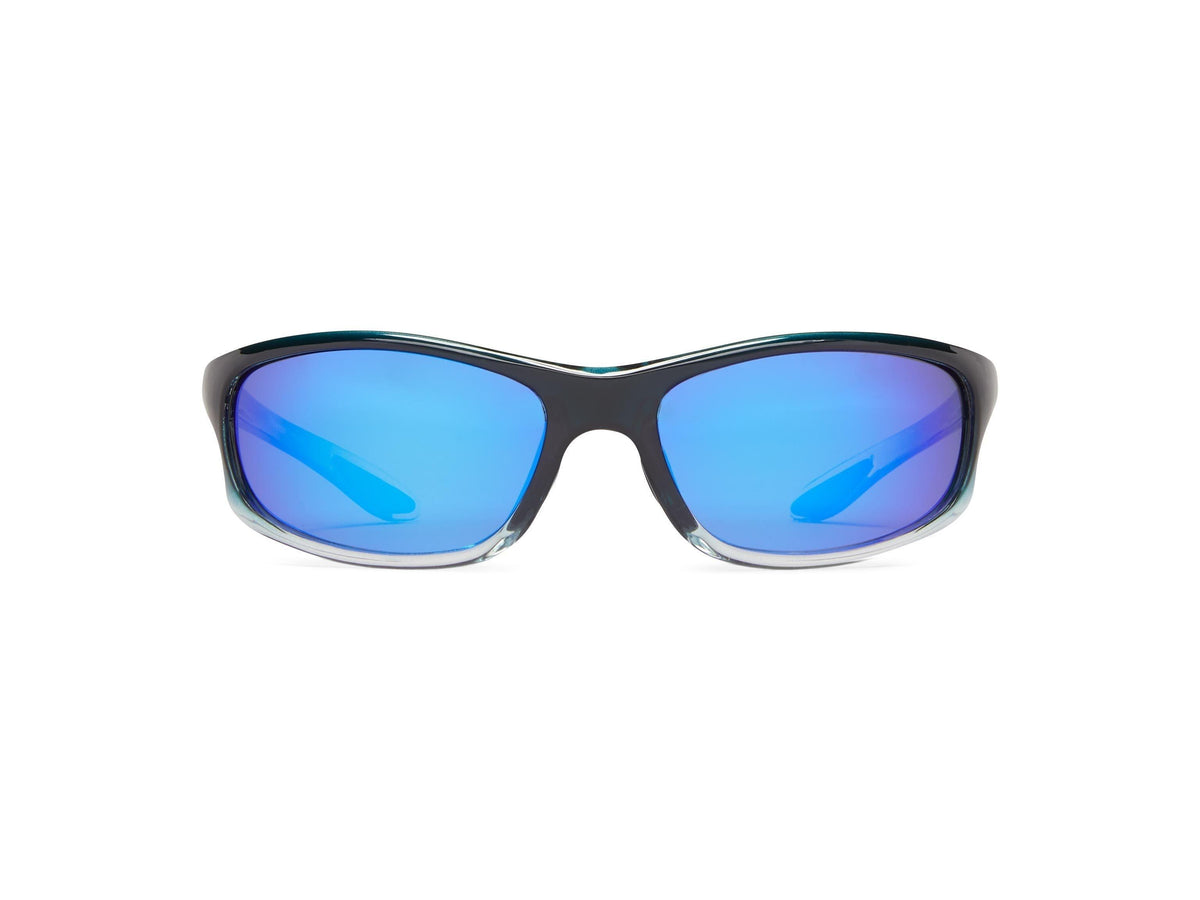 Riptide - Crystal Blue Fade/Gray Lens/Blue Mirror - Polarized Sunglasses