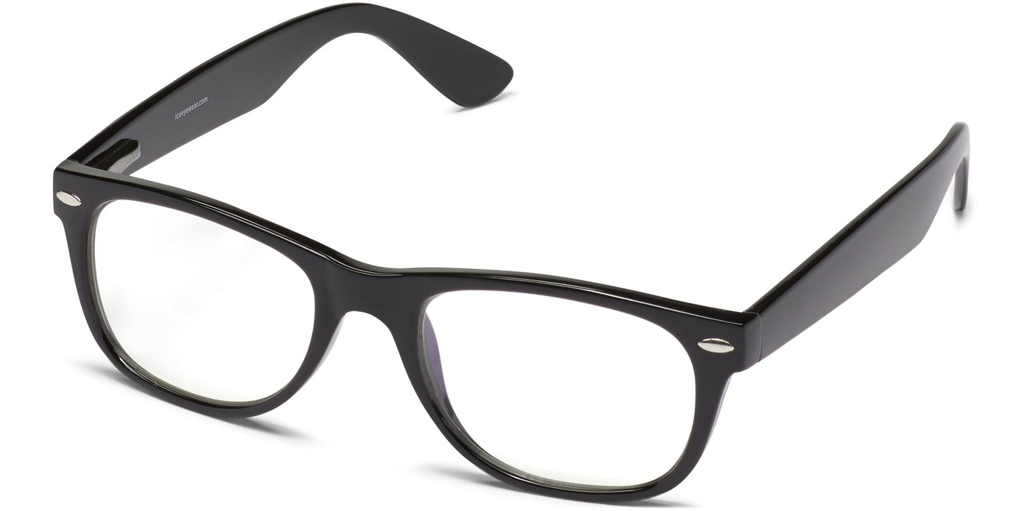 ScreenVision™ - Pat - Shiny Black - Blue Light Glasses - Zero Magnification
