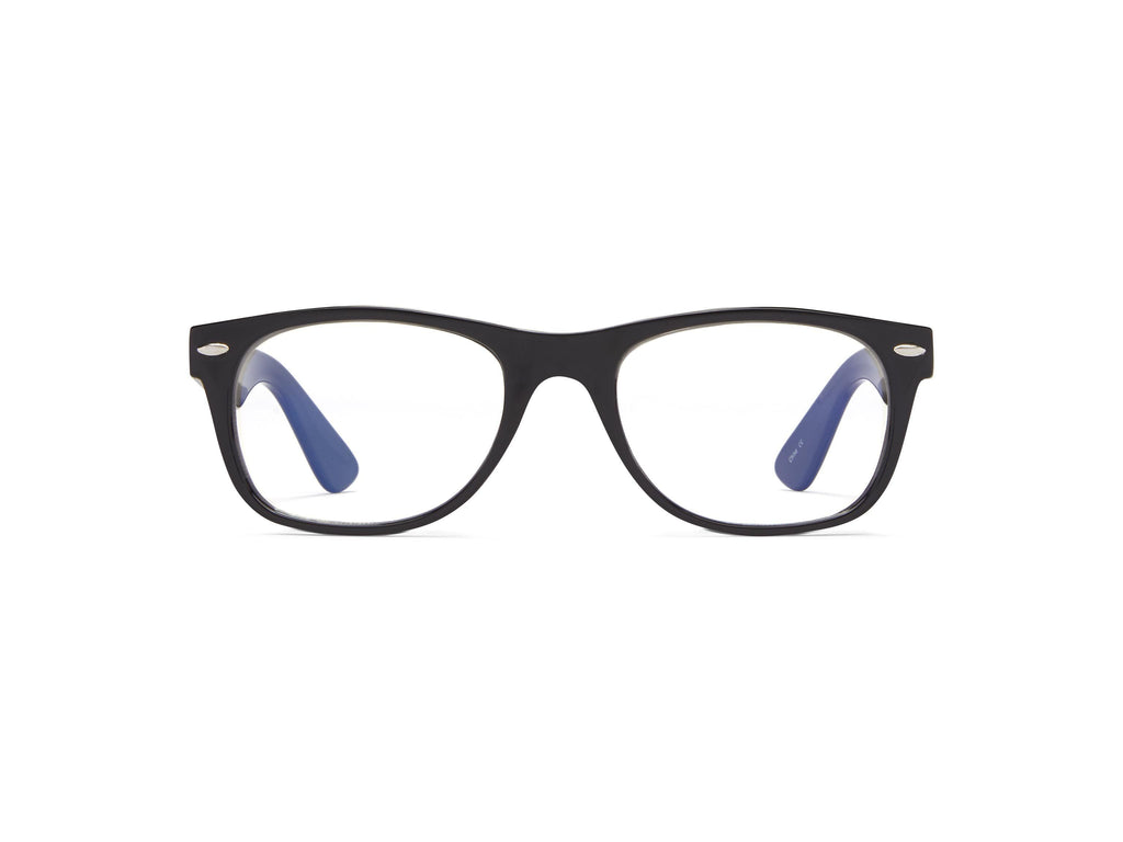 ScreenVision™ - Pat - Shiny Black - Blue Light Glasses - Zero Magnification