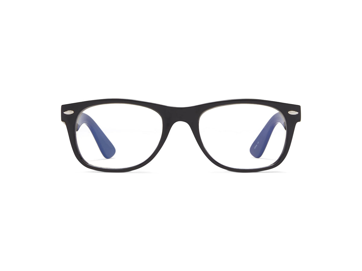 ScreenVision™ - Pat - Shiny Black - Blue Light Glasses - Zero Magnification
