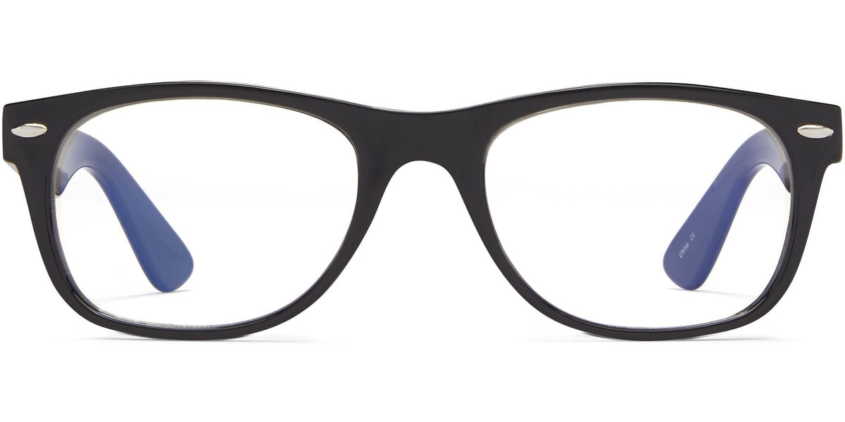 ScreenVision™ - Pat - Shiny Black - Blue Light Glasses - Zero Magnification