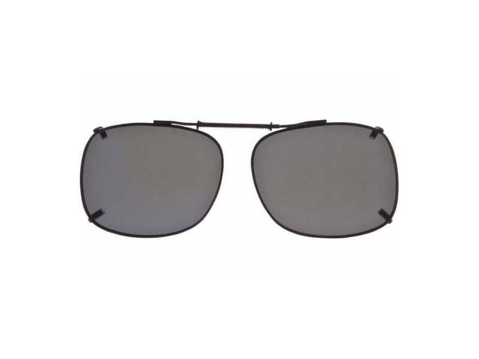 Square Spring Clip-on - Black/Gray Lens - Sunglasses