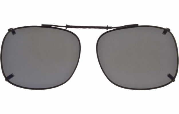 Square Spring Clip-on - Black/Gray Lens - Sunglasses
