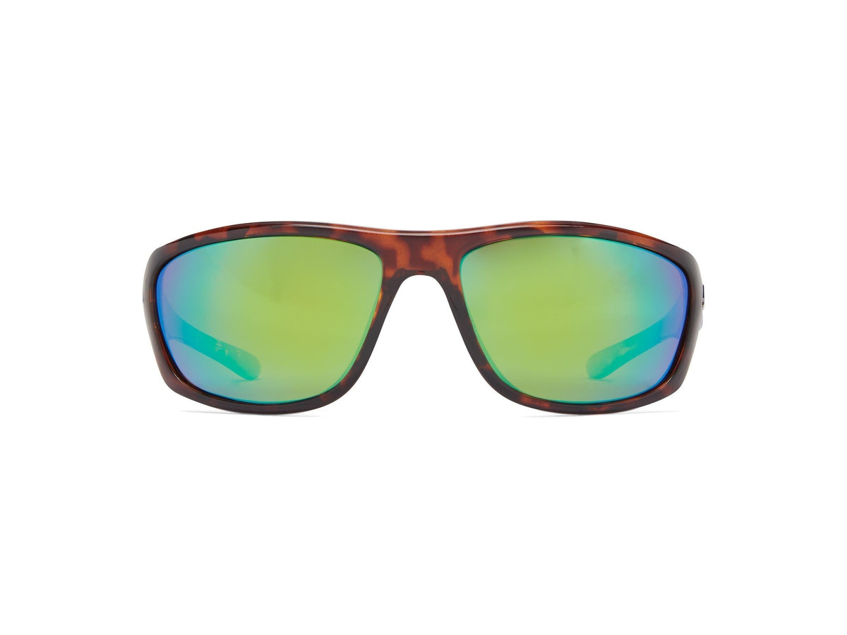Striper - Shiny Tortoise/Brown Lens/Green Mirror - Polarized Sunglasses