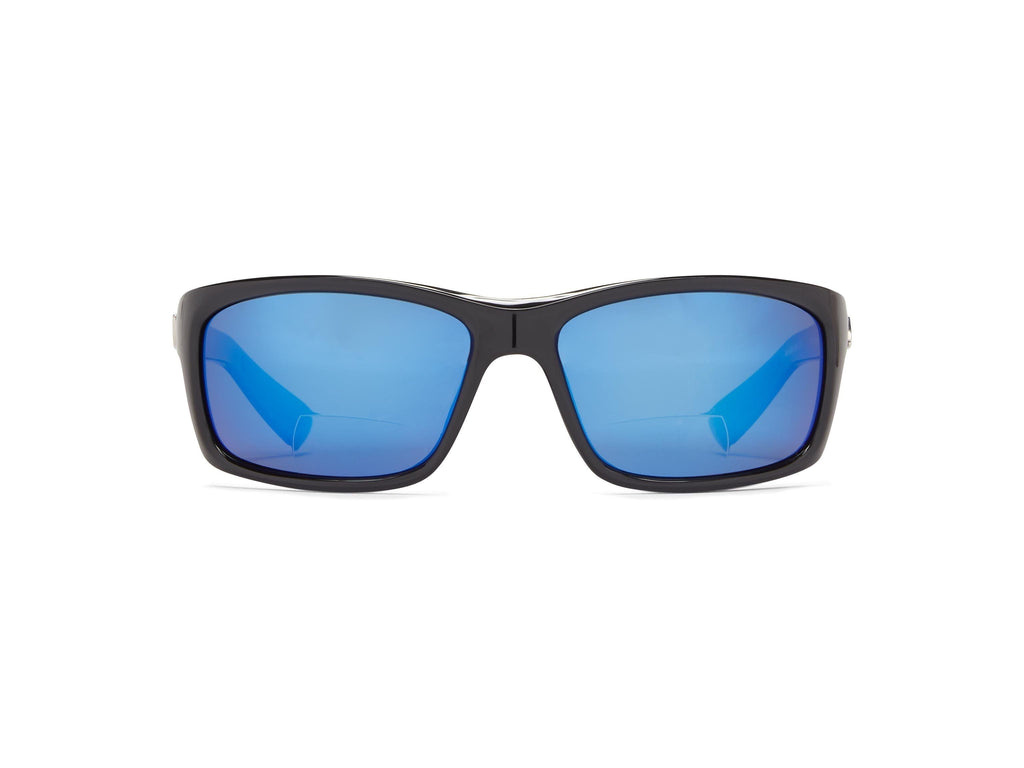 Surface Bifocal - Shiny Black/Gray Lens/Blue Mirror / 1.5 - Polarized Sunglasses