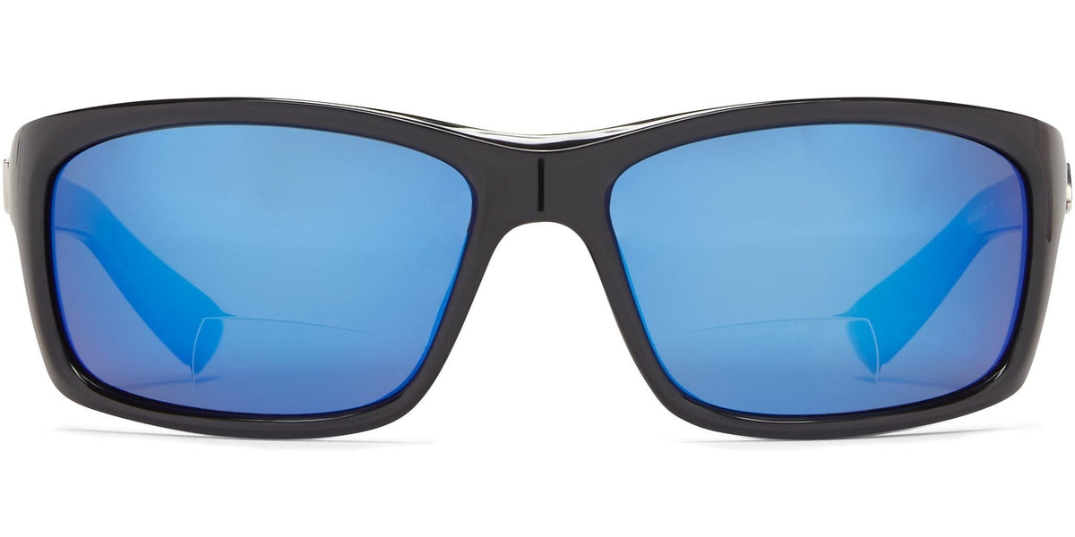 Surface Bifocal - Shiny Black/Gray Lens/Blue Mirror / 1.5 - Polarized Sunglasses