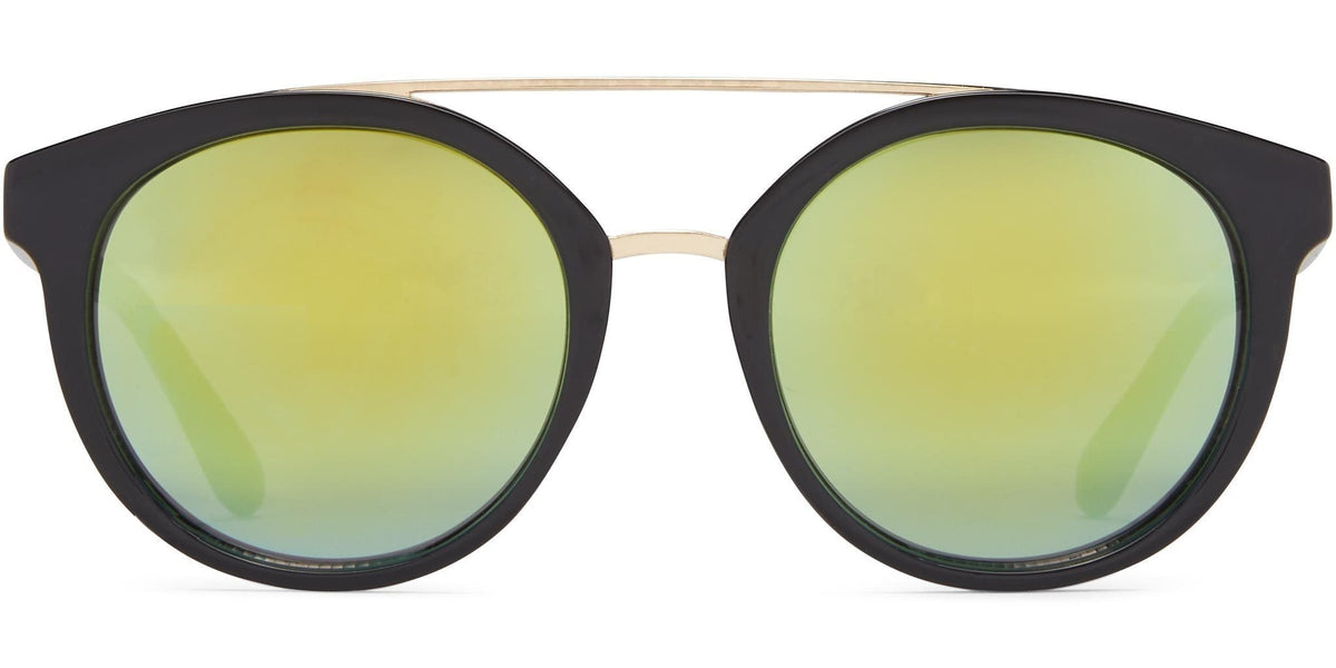 Trinidad - Black/Gray Lens/Gold Mirror - Sunglasses