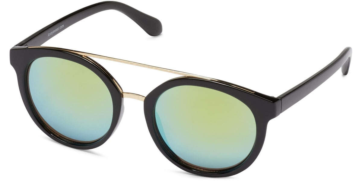 Trinidad - Black/Gray Lens/Gold Mirror - Sunglasses