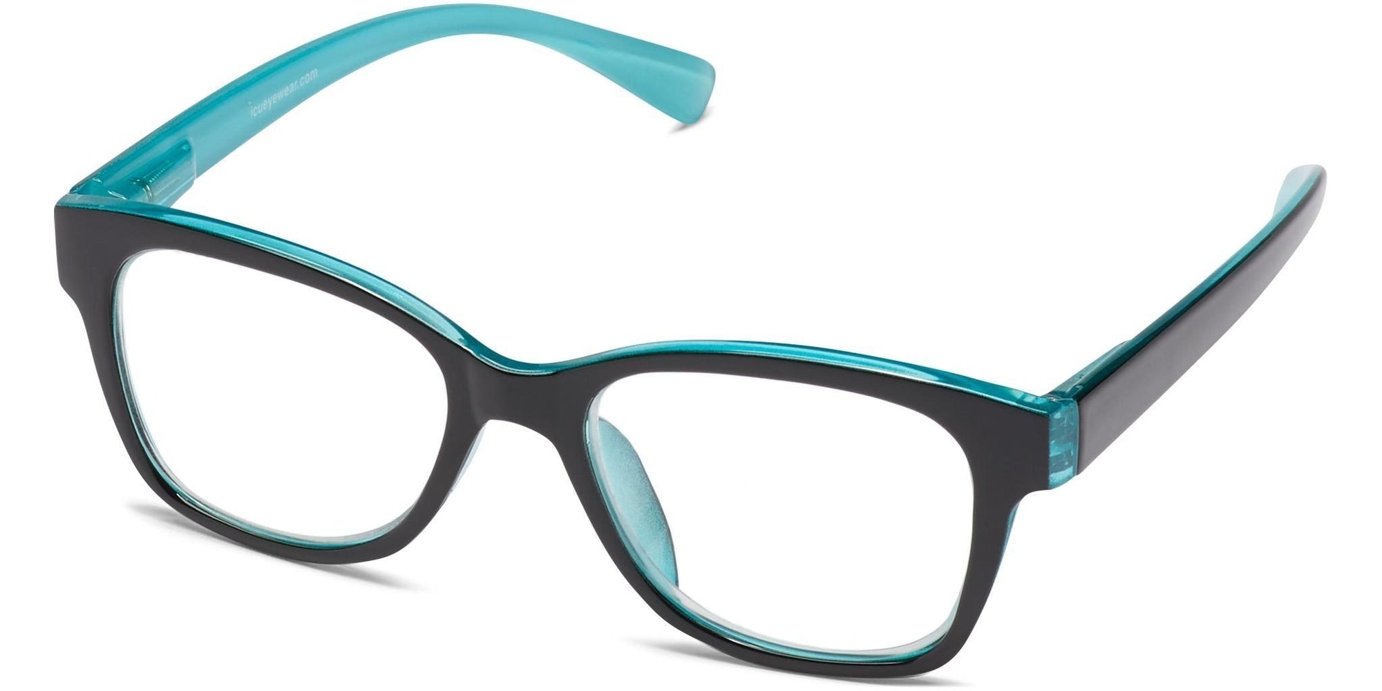 Valdivia - Black with Turquoise / 1.25 - Reading Glasses